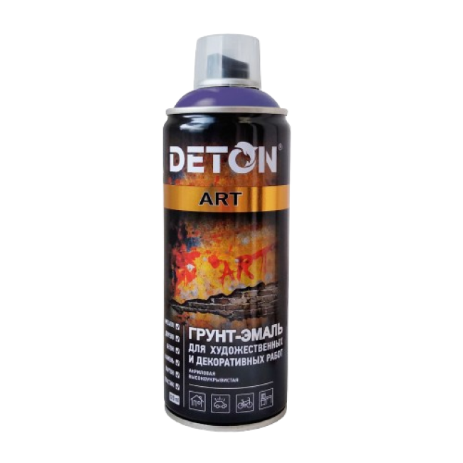 DETON ART - Грунт-эмаль - Сине-фиолетовая - Аэрозоль, 520 мл DTN-A70686 – купить в Астане | Deton | carpaint.kz