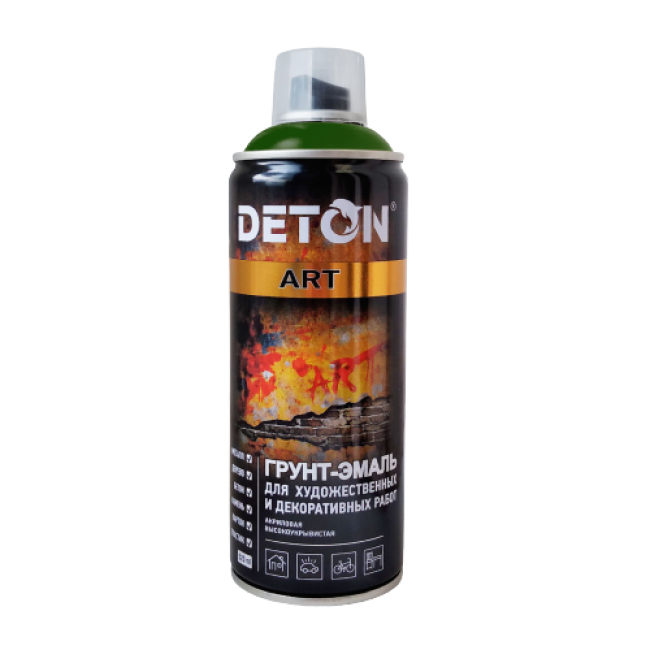 DETON ART - Грунт-эмаль - Зеленая хвоя - Аэрозоль, 520 мл DTN-A70671 – купить в Астане | Deton | carpaint.kz