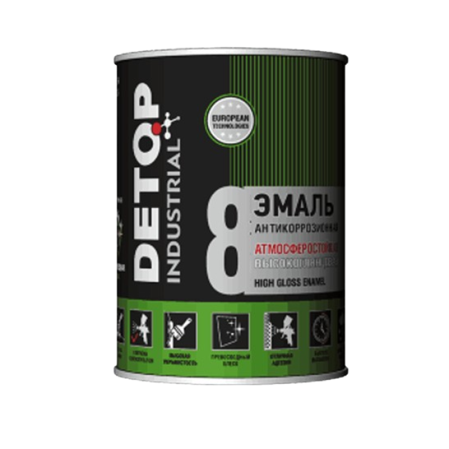 Detop RAL-7024 DETOP No. 8 - 耐候高光瓷漆 - 石墨灰色，0.75l DTI-P87024 图片 – 阿斯塔纳 | carpaint.kz