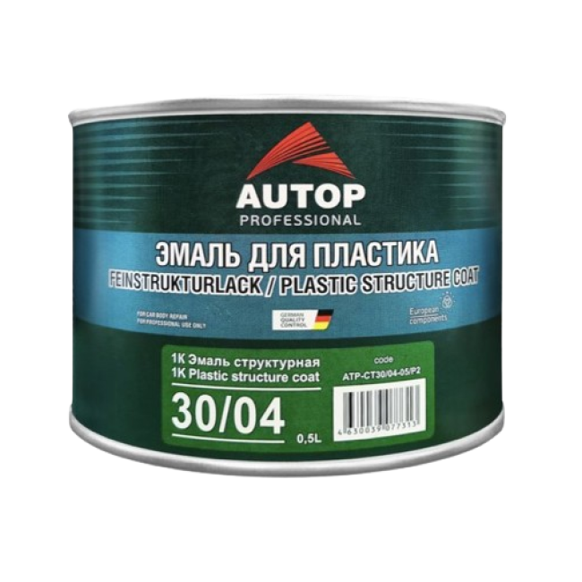 Autop AUTOP 30/04 - 1K Эмаль структурная для пластика мелкая - Серая - Банка, 500 гр ATP-CT30/04-05/P3 图片 – 阿斯塔纳 | carpaint.kz