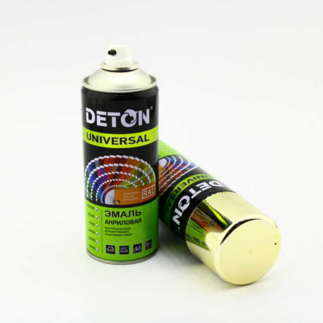 Deton Universal U9020 气溶胶涂料“Deton Universal”颜色金色，有光泽，丙烯酸，520 毫升“Deton”  图片 – 阿斯塔纳 | carpaint.kz
