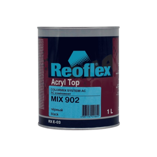 Reoflex 902 MIX 丙烯酸珐琅 4+1，黑色，1l RX E-03-902-1000 图片 – 阿斯塔纳 | carpaint.kz