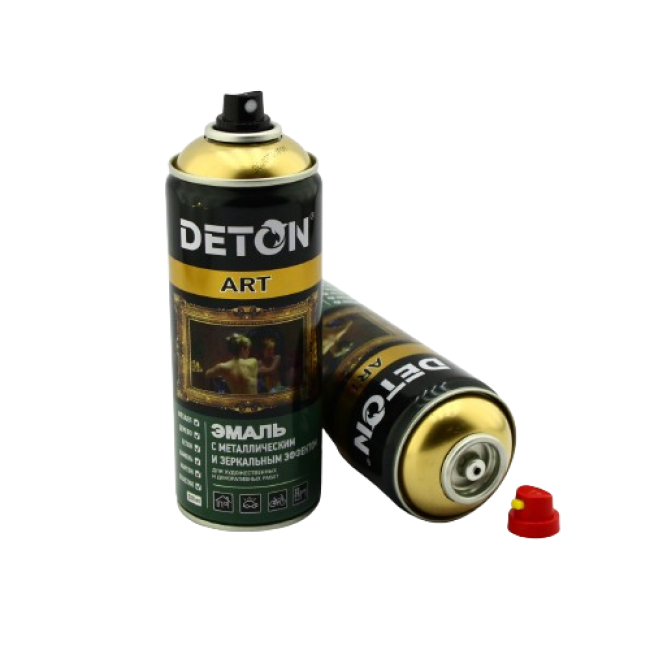 DETON ART - Металл эмаль - Алтын-Хром - Аэрозоль, 520 мл DTN-A70690 – Балыкчыда сатып алу | Deton | carpaint.kz
