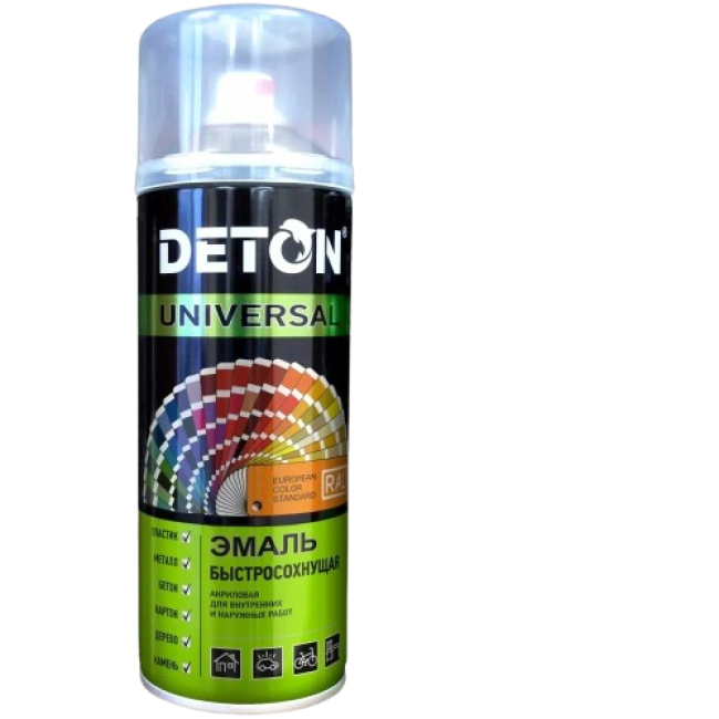 Deton RAL 7040 DETON UNIVERSAL - 醇酸瓷釉 - 灰色，防风雨，气雾剂，520 毫升 DTN-A70142 图片 – 阿斯塔纳 | carpaint.kz
