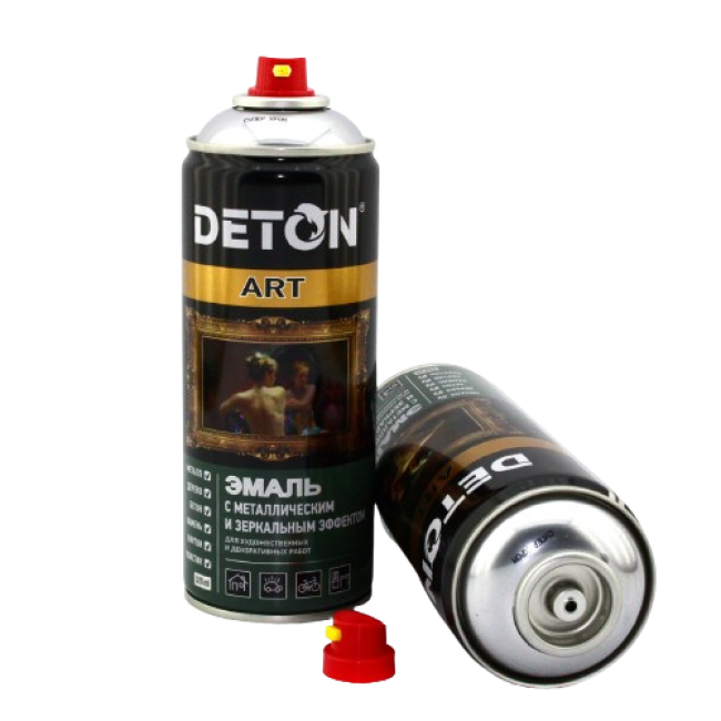 DETON ART - Металл эмаль - Super Chrome - Аэрозоль, 520 мл DTN-A70663 – Балыкчыда сатып алу | Deton | carpaint.kz