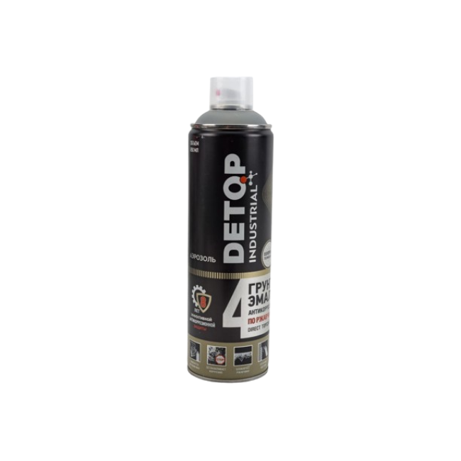 Detop RAL 7042 DETOP №4 - Primer-enamel on rust 3 in 1 - Light gray - Aerosol DTI-A07717 – buy in Astana | carpaint.kz