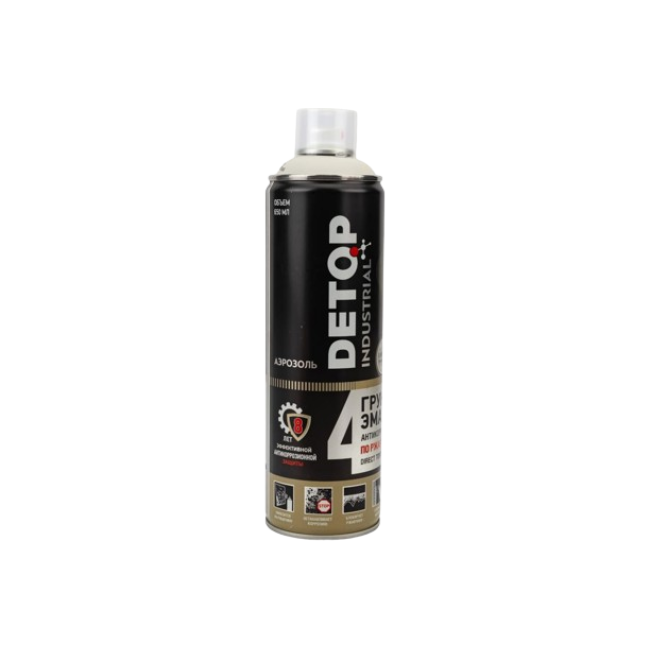 Detop RAL 9018 DETOP №4 - Primer-enamel on rust 3 in 1 - Gray-white - Aerosol DTI-A07719 – buy in Astana | carpaint.kz